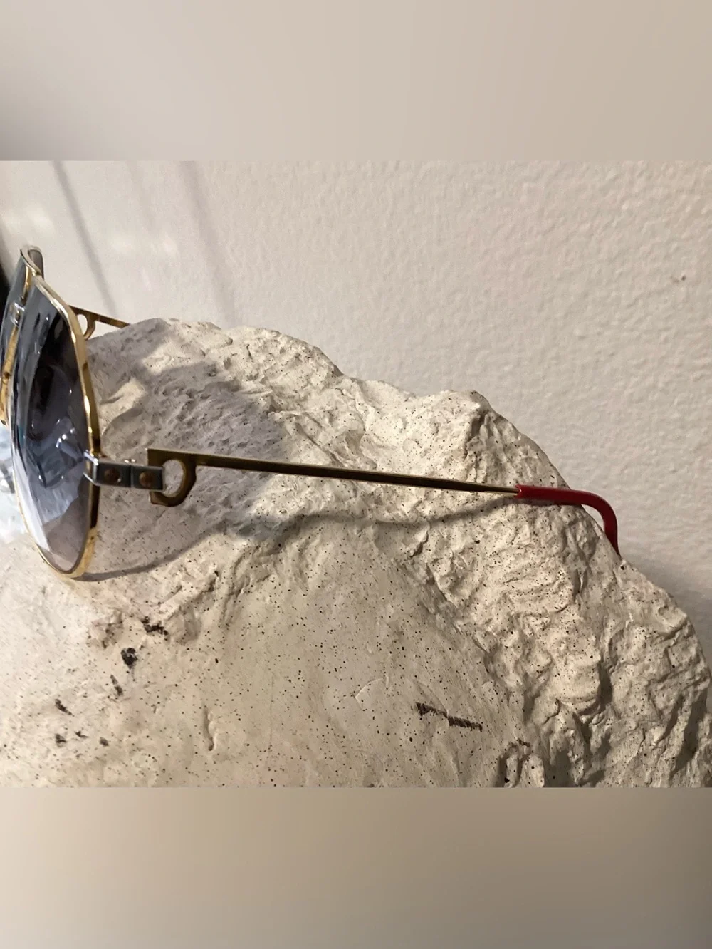 Gold Aviator Sunglasses with Gradient Gray Lenses